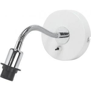 Cia vägglampa E14 Vit/Krom 27cm