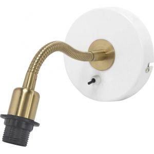 Cia vägglampa E14 Vit/Mässing 27cm