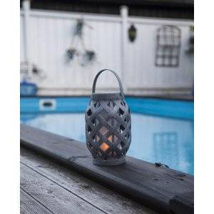 Wicker Flame Solcellsdriven Lykta 23cm