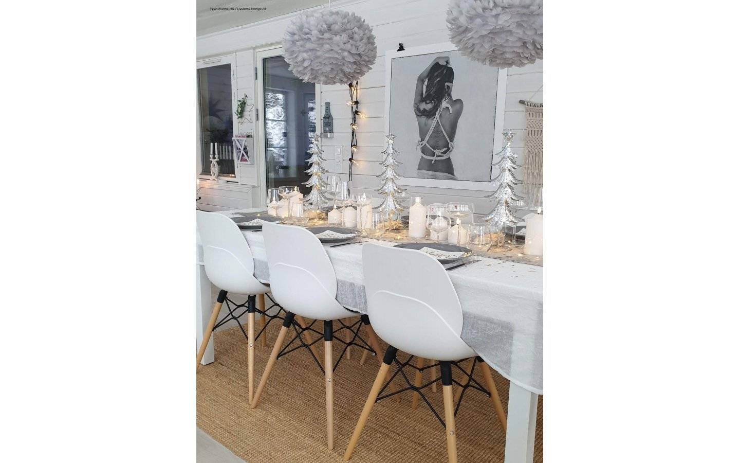 LED Blockljus Flamme i Vax med Timer 15cm Vit