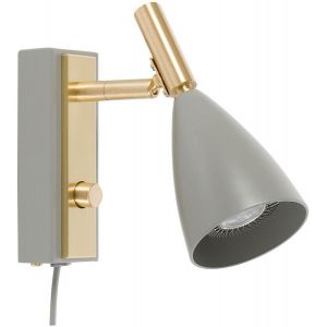 Frank 2.0 vägglampa varmgrå/mässing LED dimbar