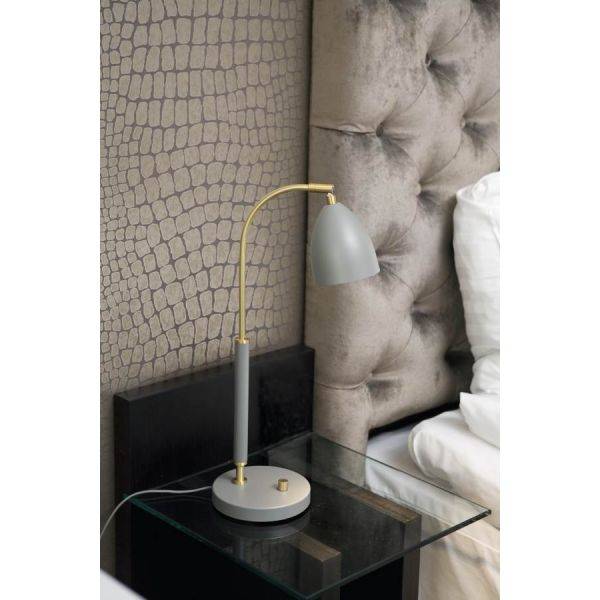 Deluxe Bordslampa Grå/Mässing