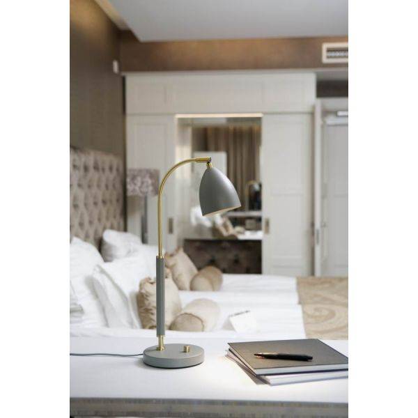 Deluxe Bordslampa Grå/Mässing