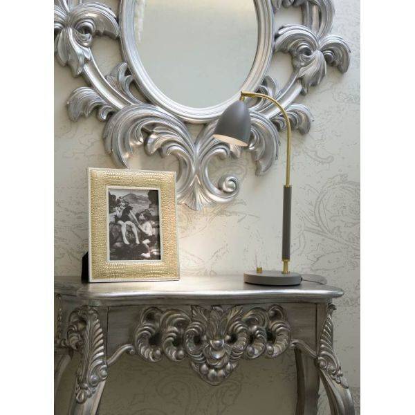 Deluxe Bordslampa Grå/Mässing