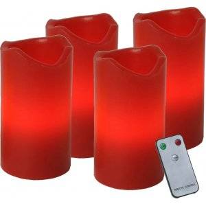 Advent blockljus 4-pack LED med fjärrkontroll