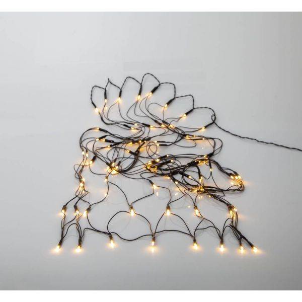 Akku Batteridrivet Ljusnät Varmvit 0,8x1,5m