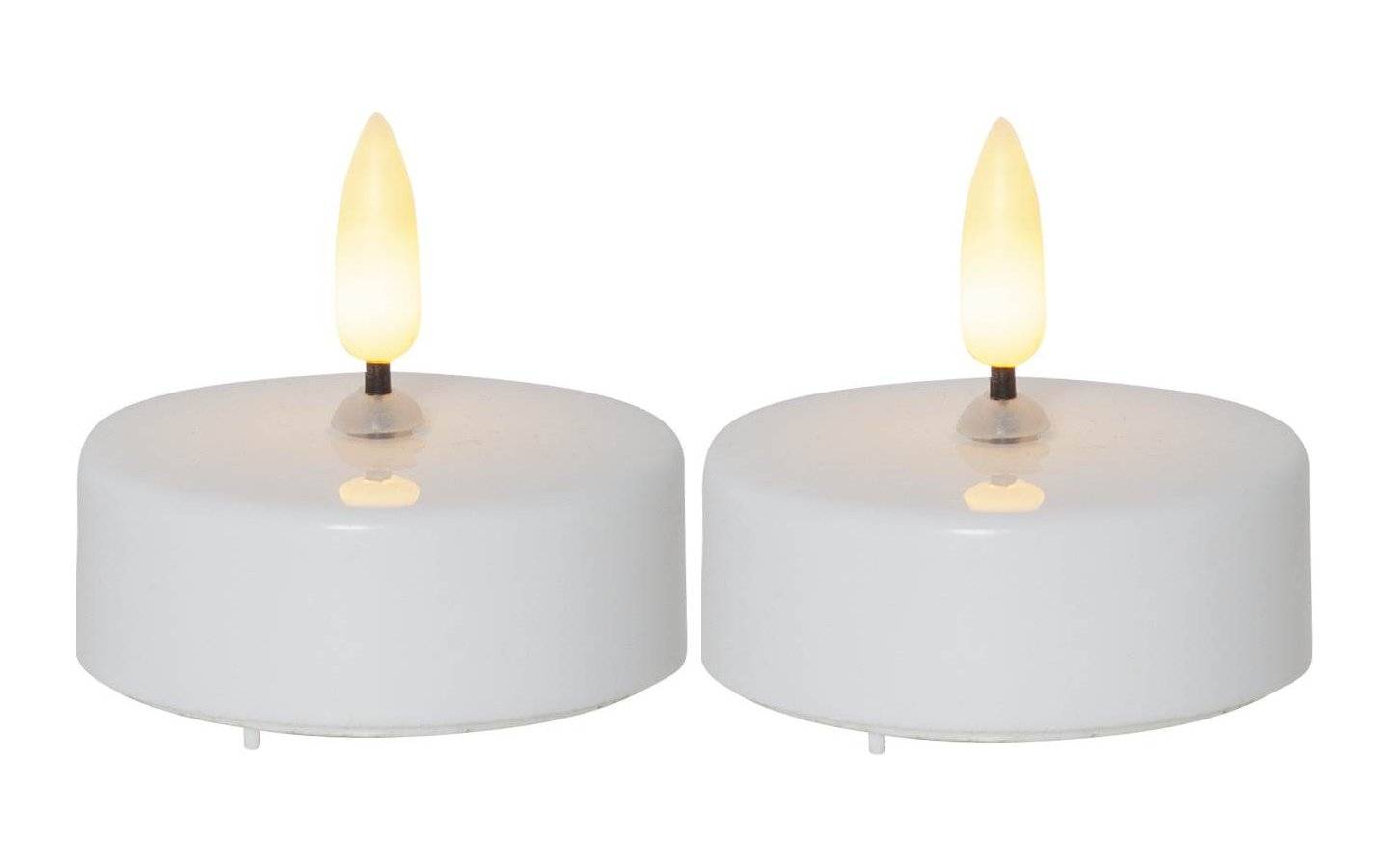 LED Värmeljus 2-pack Flamme Vit
