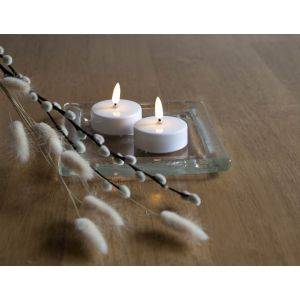 LED Värmeljus 2-pack Flamme Vit