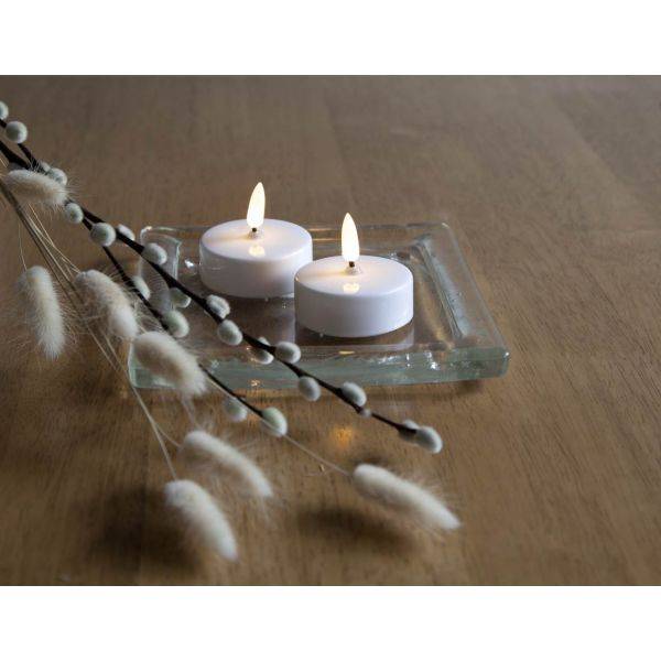 LED Värmeljus 2-pack Flamme Vit