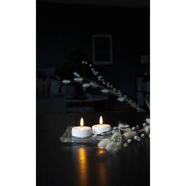 LED Värmeljus 2-pack Flamme Vit