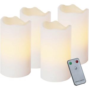 LED Blockljus 4-pack Advent Vit LED