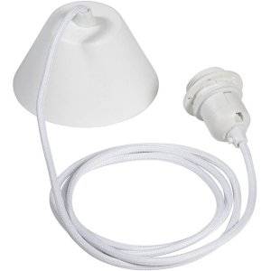 Takupphänge E27 med textilsladd 2,1m Vit