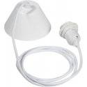 Takupphänge E27 med textilsladd 2,1m Vit