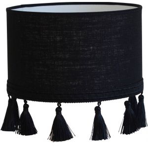 Carolin Lampskärm Cylinder med Fransar Ø35 Svart