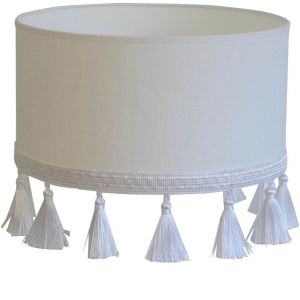 Carolin Lampskärm Cylinder med Fransar Ø35 Vit