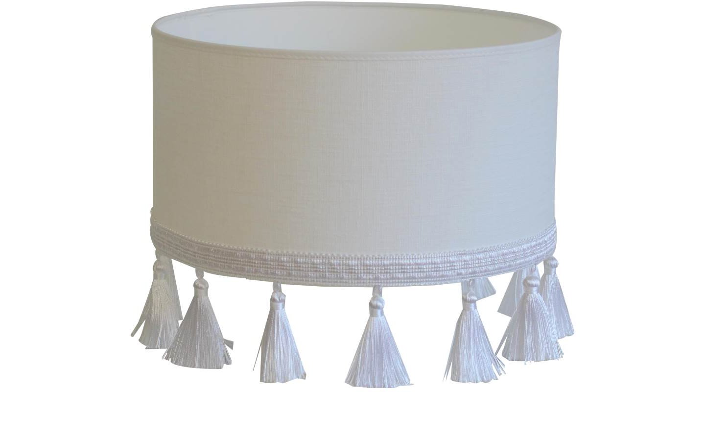 Carolin Lampskärm Cylinder med Fransar Ø35 Vit