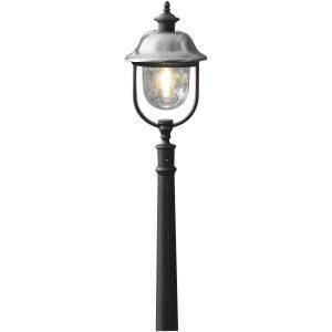 Parma trädgårdslykta E27 rostfri/svart ink stolpe