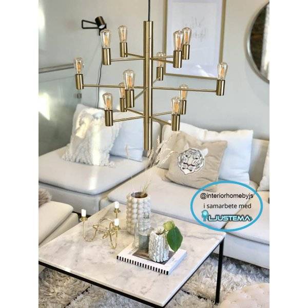 Manola 12L Takkrona Satin Mässing Matt