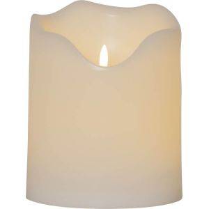 LED Blockljus Flamme Grand 20cm Vit