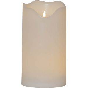 LED Blockljus Flamme Grand 30cm Vit