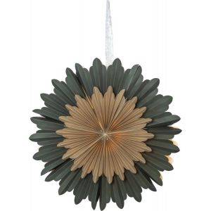 Crystal Julstjärna 50cm Grön/Guld