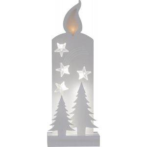 Grandy Siluett Blockljus med Timer 36cm Vit