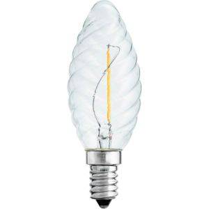 UNI-LEDISON Kronljus Vr. klar E14 1W 120lm