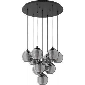 Ariscani Taklampa 10L Rondell Svart/Transp.