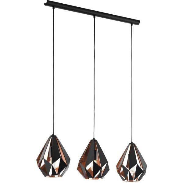 Carlton 1 Taklampa 3L Svart/Koppar