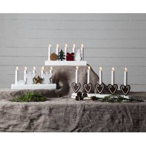 Julia Adventsljusstake Änglar Vit 15cm