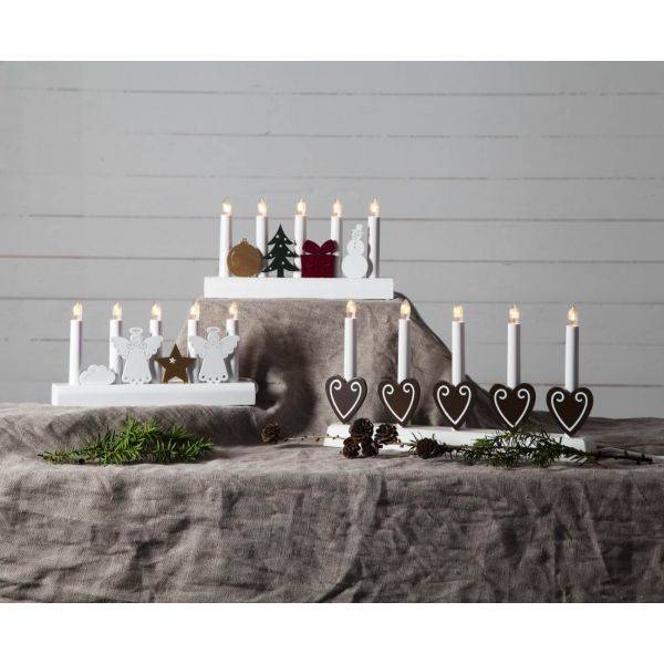 Julia Adventsljusstake Änglar Vit 15cm