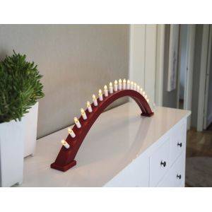 Kulle Adventsljusstake Båge Röd 31cm