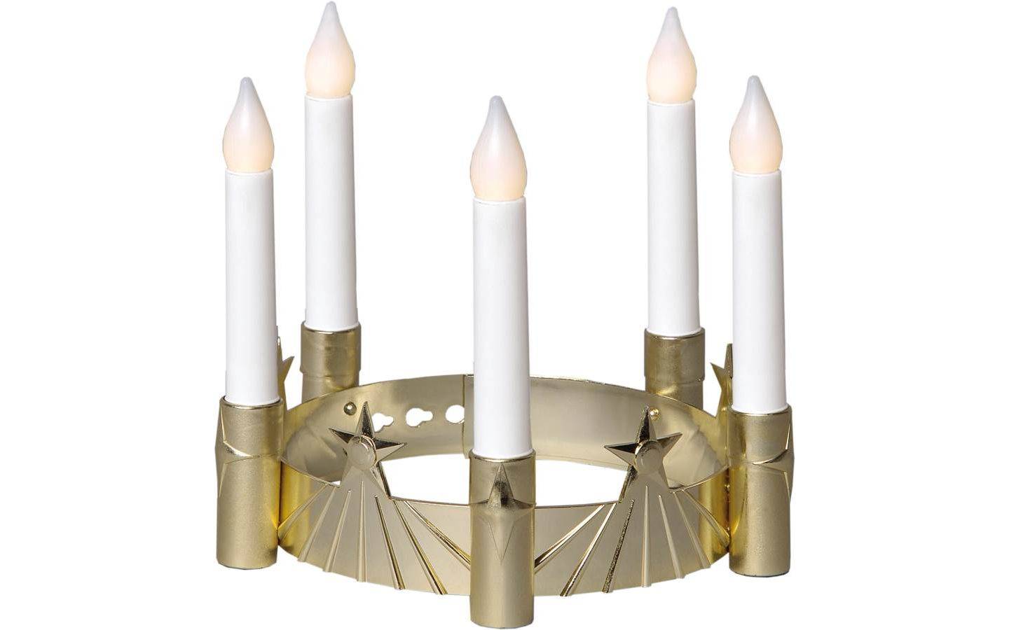 Batteridriven Luciakrona i Guld, LED
