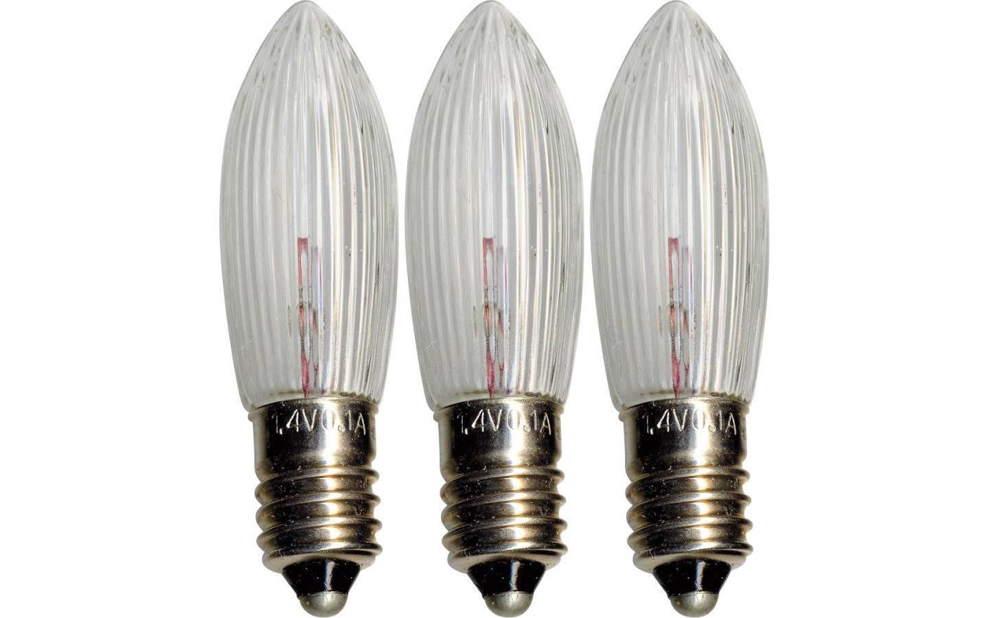 Topplampa E10 Trafo-24V 1,8W klar 3-Pack