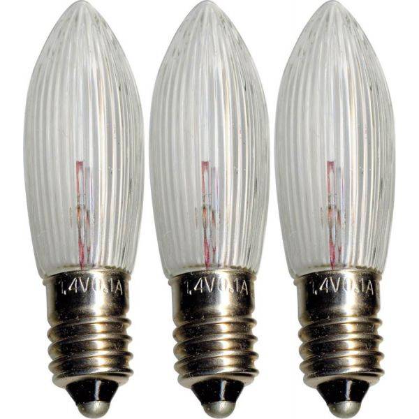 Topplampa E10 Trafo-24V 1,8W klar 3-Pack