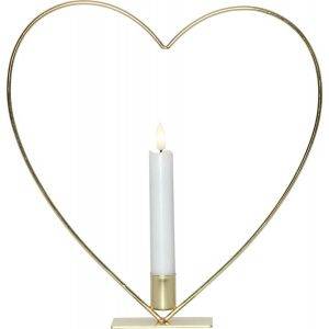 Inomhusdekoration Flamme Heart 28 cm Mässing