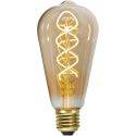 LED-lampa E27 ST64 Decoled Spiral Amber