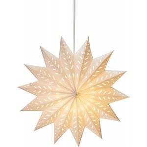 Alfa Adventsstjärna Vit 50cm