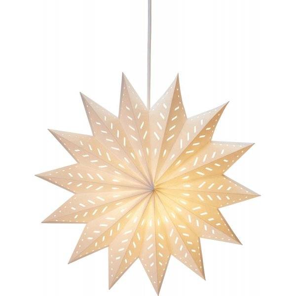 Alfa Adventsstjärna Vit 50cm