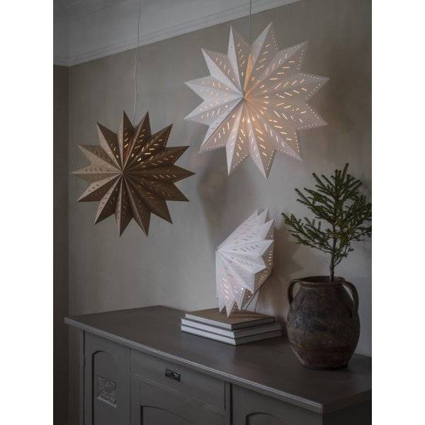 Alfa Adventsstjärna Vit 50cm