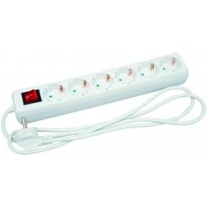 Grenuttag, Med jord och brytare, 6-vägs, 1,5 m