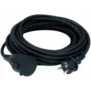 Skarvkabel, IP44, (RDV) 3G1,5 mm², Svart, 20 m