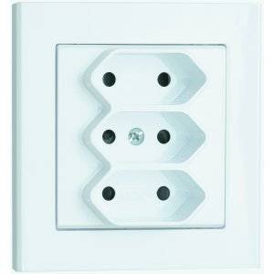 Vägguttag Optima, 3-Vägs Euro-Uttag