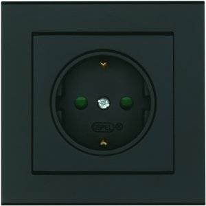 Vägguttag Optima Svart