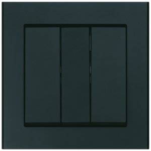 Strömbrytare Optima 3 x 1-pol Svart