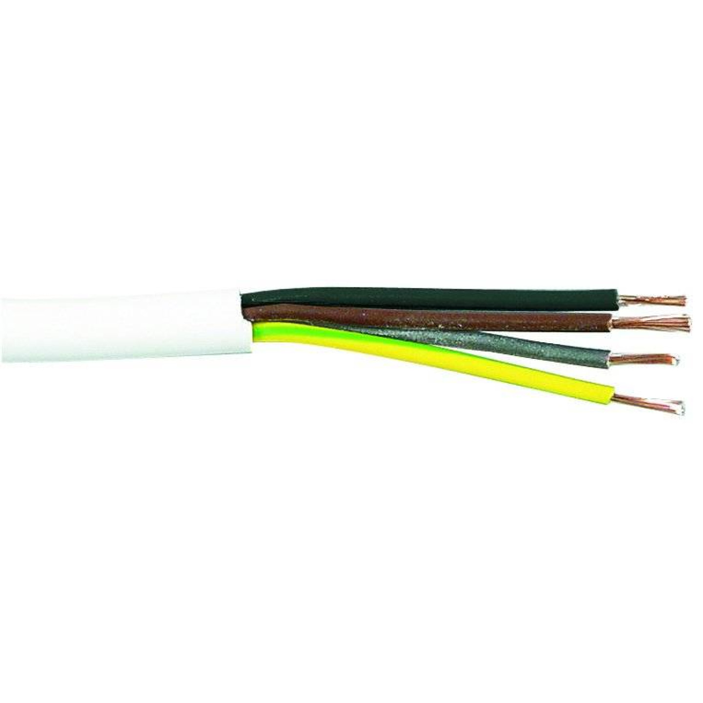 Köp RKK (H05VV-F), 4G0,75 mm², Vit, 300/500V