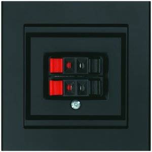 Högtalaruttag Optima, 2-vägs, Svart