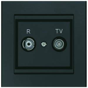 Antennuttag för TV/Radio Optima, Svart