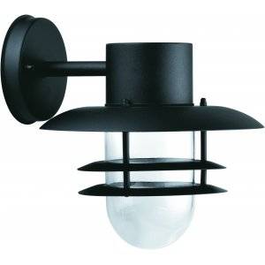 Björk Vägglampa Svart Ned