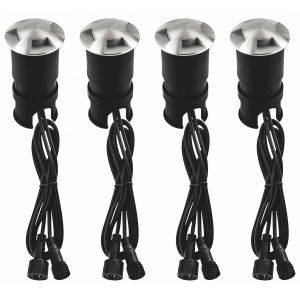 Decklights Tellus VI 4-pack LED 1W 3000K, System Malmbergs 12VDC, IP67